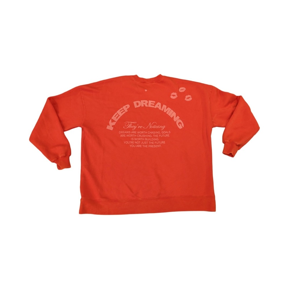 ⭐C1 Wild Fable Distressed/Faded Sweatshirt Red Keep Dreaming Size Medium - Picture 3 of 5